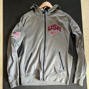 Nike Gray USA Basketball Men's full zip
